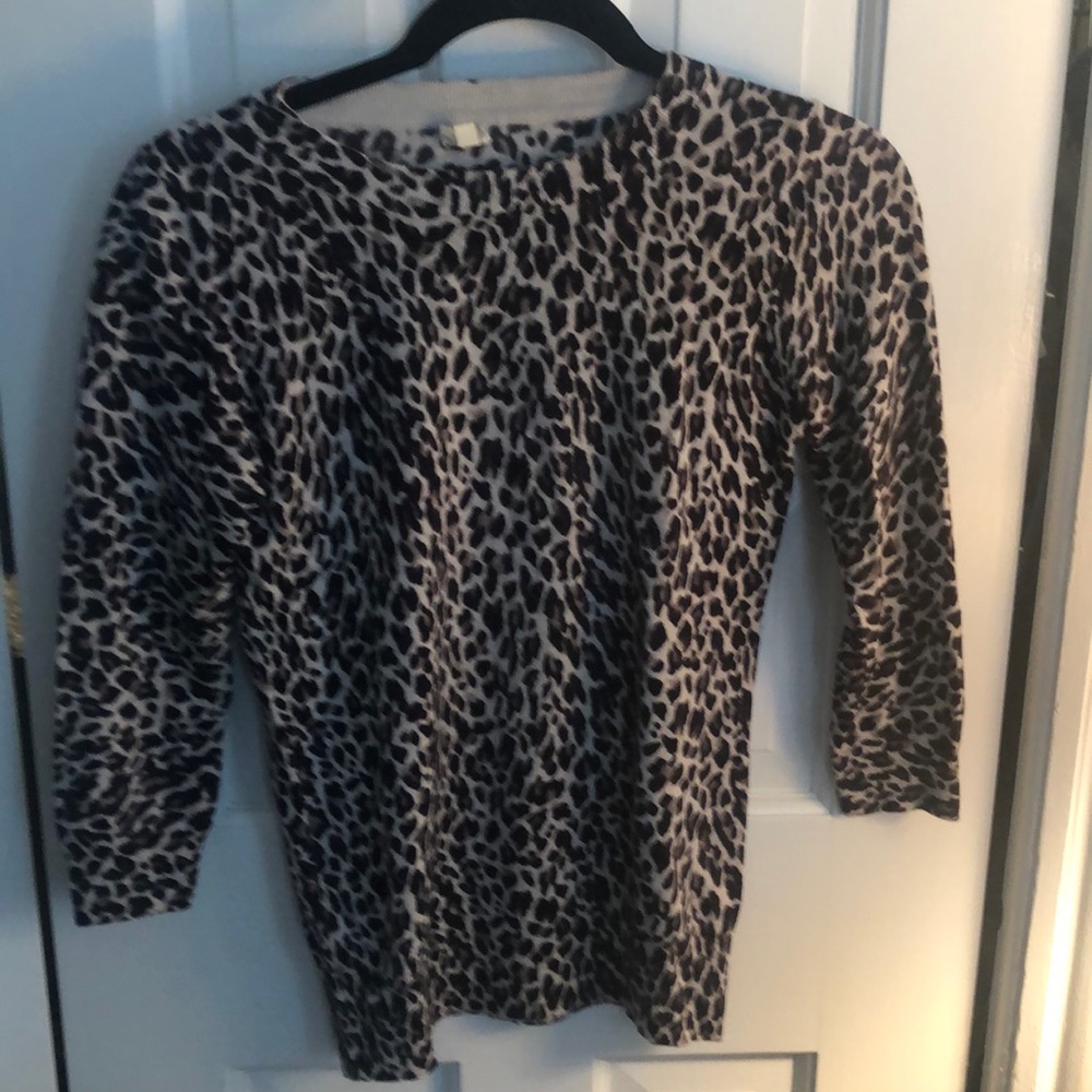 J Crew Leopard Tippi Sweater